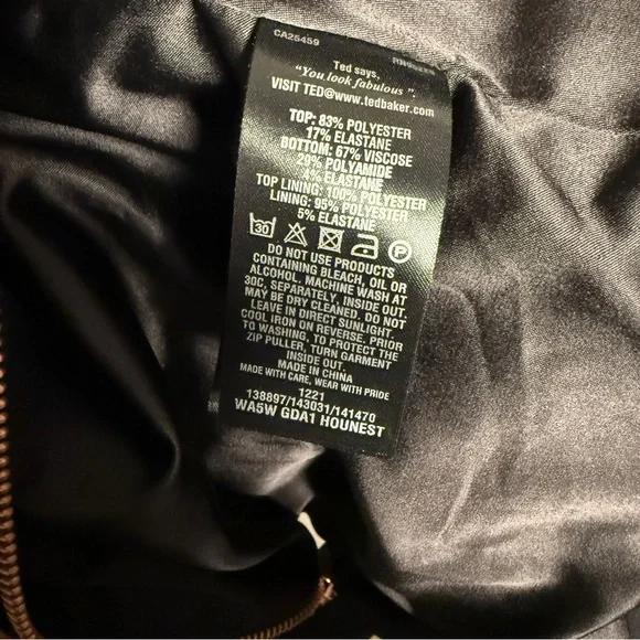 Ted Baker Hounest Shadow Floral Gathered Dress Sz 2 US Sz 6 - Picture 11 of 11